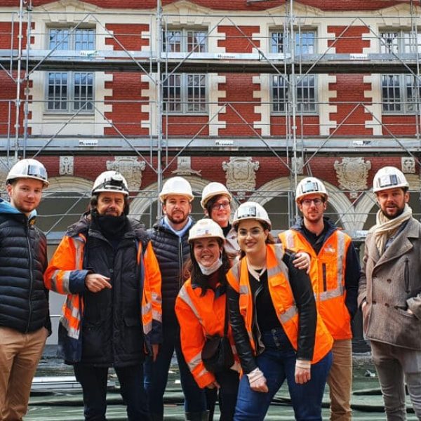 collaborateurs sur le chantier